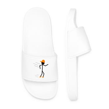 stickman skater - Männer Badelatschen - Weiß - Vorne