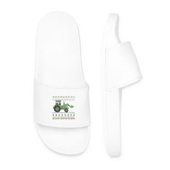 Tractor farmer - Men’s Pool Sliders - white - Front
