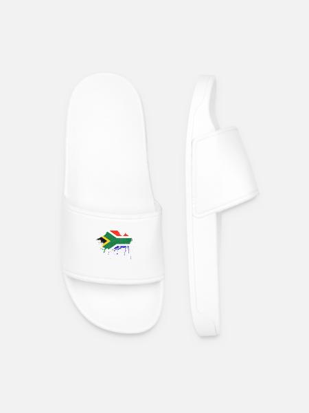 Kapstadt Skyline Südafrika Flagge Fahne Cape Town - Männer Badelatschen - Weiß