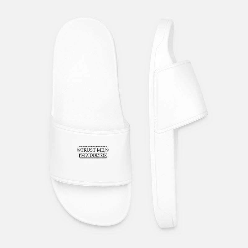 Trust me, I'm a doctor - Men’s Pool Sliders - white