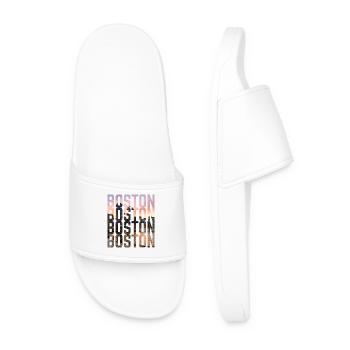 Lettrage Boston Skyline - Claquettes Homme - blanc - Devant
