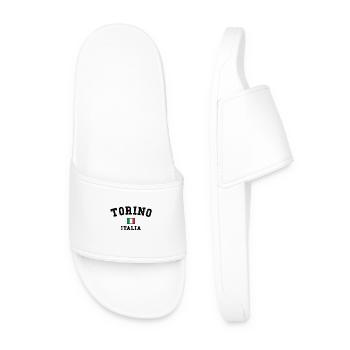 Turin Italie Drapeau Design minimal - Claquettes Homme - blanc - Devant