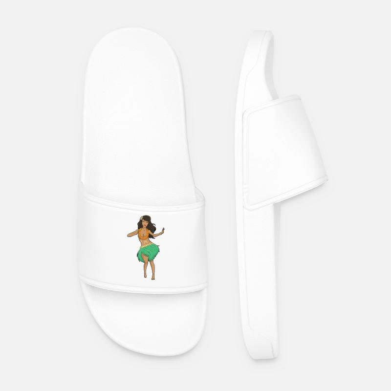 Hula Tänzerin - Männer Badelatschen - Weiß