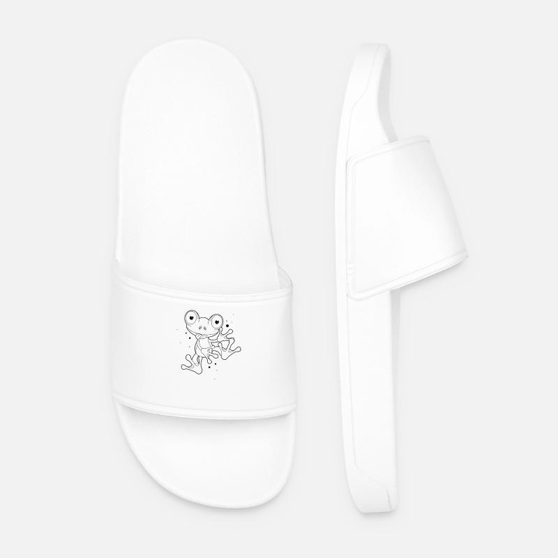 Frosch - Männer Badelatschen - Weiß