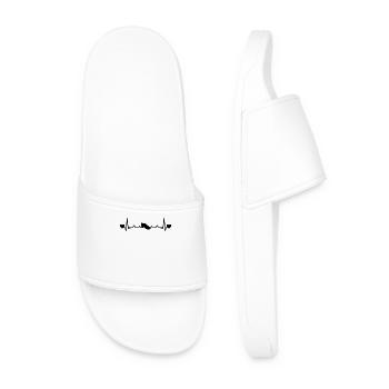 Latin Dancing Dance Shoe Men's Latin Heartbeat - Men’s Pool Sliders - white - Front
