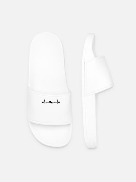 Latin Dancing Dance Shoe Men's Latin Heartbeat - Men’s Pool Sliders - white