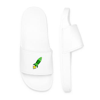 Fusée verte - Claquettes Homme - blanc - Devant