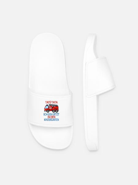 Kindergarten Feuerwehr Geschenk - Männer Badelatschen - Weiß