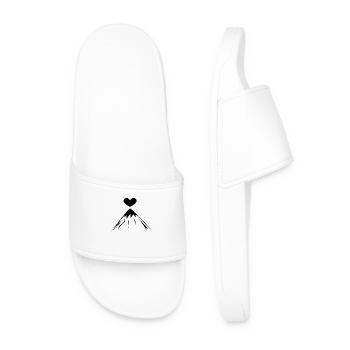 Montagne montagne sommet pic coeur - Claquettes Homme - blanc - Devant