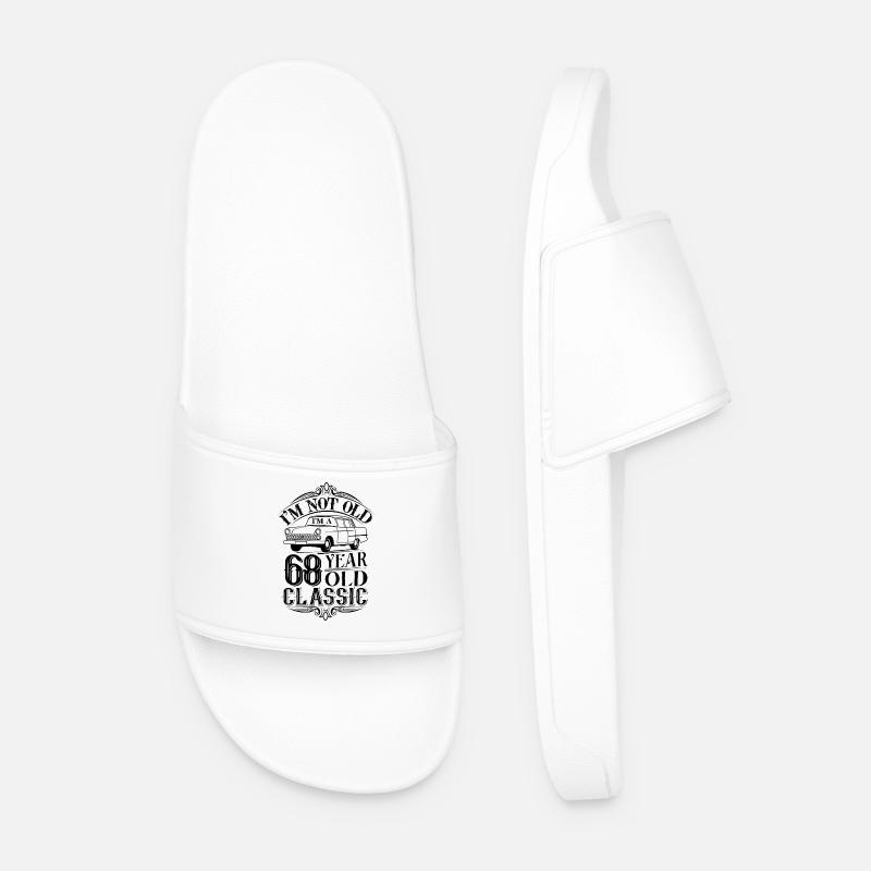 68th Birthday Classic Oldtimer - Men’s Pool Sliders - white
