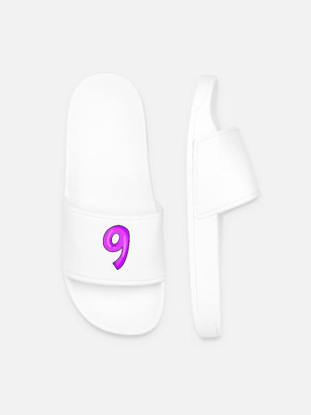 Number 9 - Men’s Pool Sliders - white