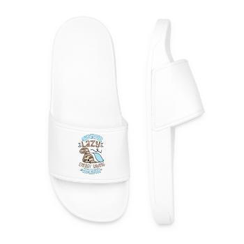 I'm not lazy in power saving mode - Men’s Pool Sliders - white - Front