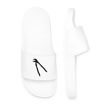 Water pump pliers open - Men’s Pool Sliders - white - Front