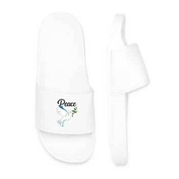 PEACE Dove of Peace - Men’s Pool Sliders - white - Front