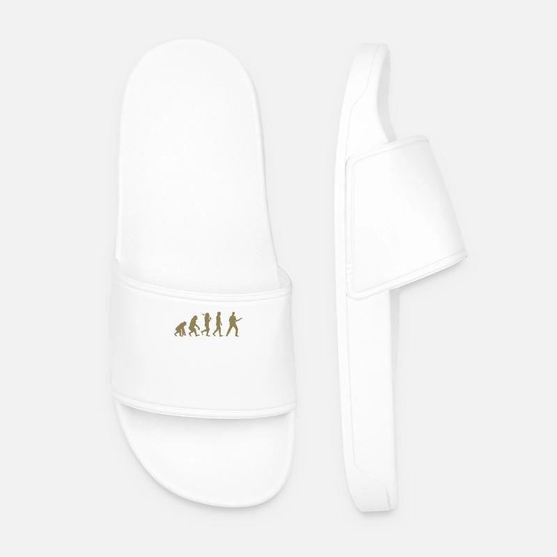 Evolution Guitar Bassist - Men’s Pool Sliders - white