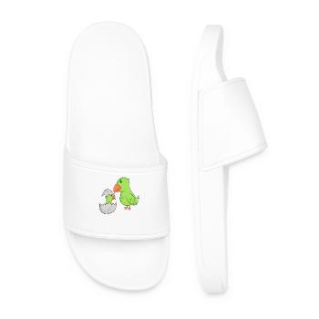 Perroquet avec bébé perroquet - Claquettes Homme - blanc - Devant