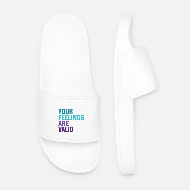 Your Feelings Are Valid - Men’s Pool Sliders - white