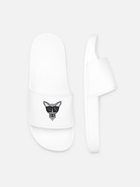 Sphynx cat with sunglasses - Men’s Pool Sliders - white