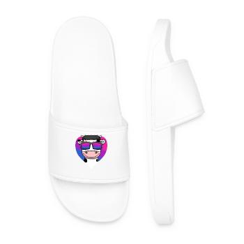 Bisexual Cow Gift - Men’s Pool Sliders - white - Front