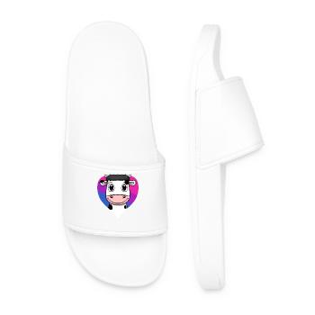 Bisexual Cow Gift - Men’s Pool Sliders - white - Front