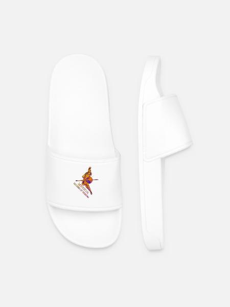Goddess of Wisdom - Minerva - Men’s Pool Sliders - white