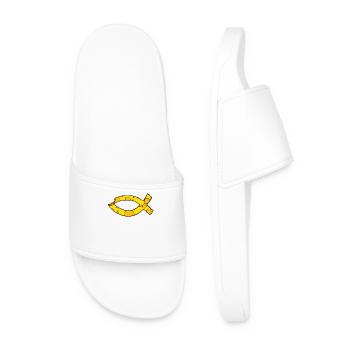 Fromage symbole de poisson - Claquettes Homme - blanc - Devant