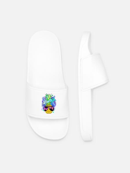 Ananas Aloha Colorful - Männer Badelatschen - Weiß