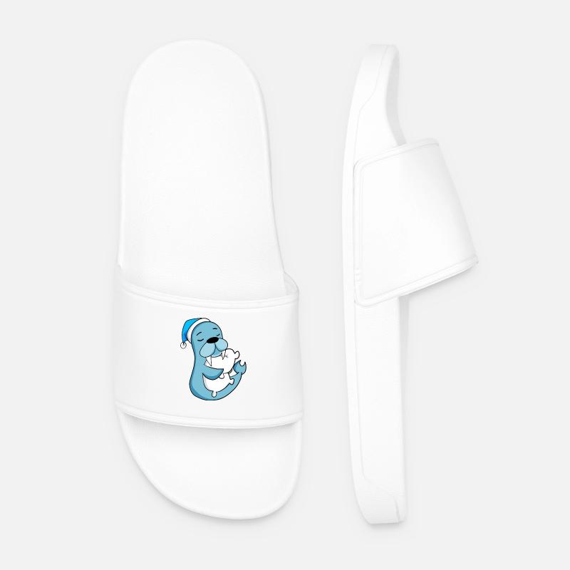 Sea lion - Men’s Pool Sliders - white