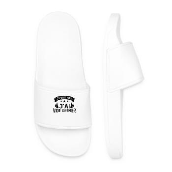 Je peux pas j’ai vide grenier idée cadeau humour - Claquettes Homme - blanc - Devant