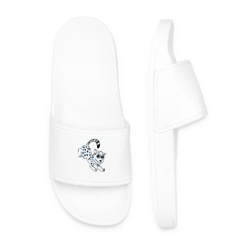 Snow Leopard Leopard - Men’s Pool Sliders - white - Front