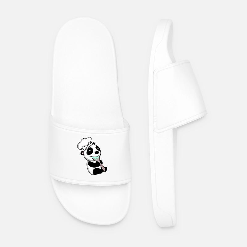 Panda Chef Mignon - Claquettes Homme - blanc