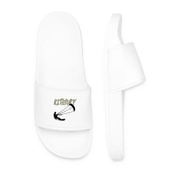 Kitesurfen Kitesurf Kitesurfer Kiteboard - Männer Badelatschen - Weiß - Vorne