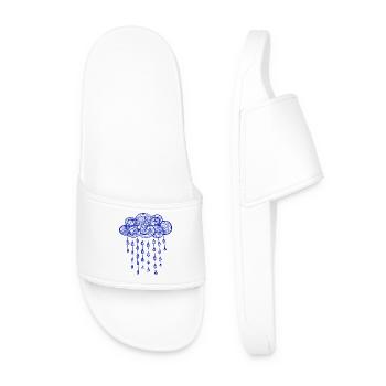 rain, season, rain, water cycle - Men’s Pool Sliders - white - Front