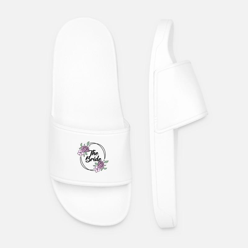 Bride Hen Party - Bride JGA - Men’s Pool Sliders - white