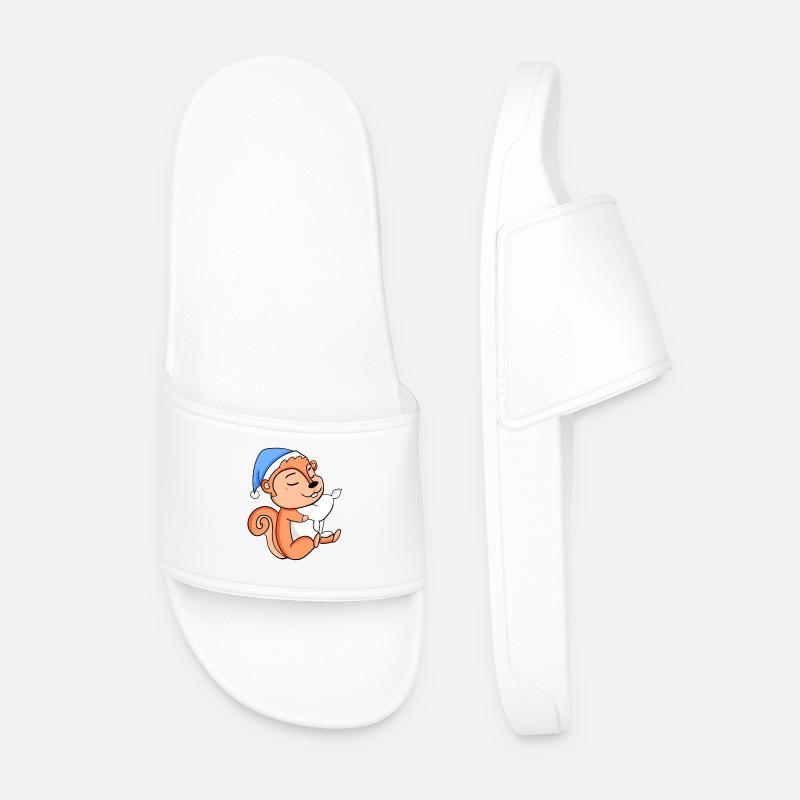 Eichhörnchen - Männer Badelatschen - Weiß