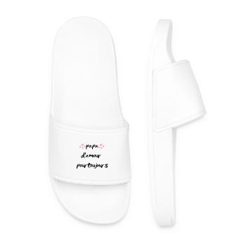 papa d'amour pour toujours - Claquettes Homme - blanc - Devant