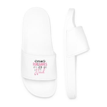All just fun and games for nail technicians - Men’s Pool Sliders - white - Front