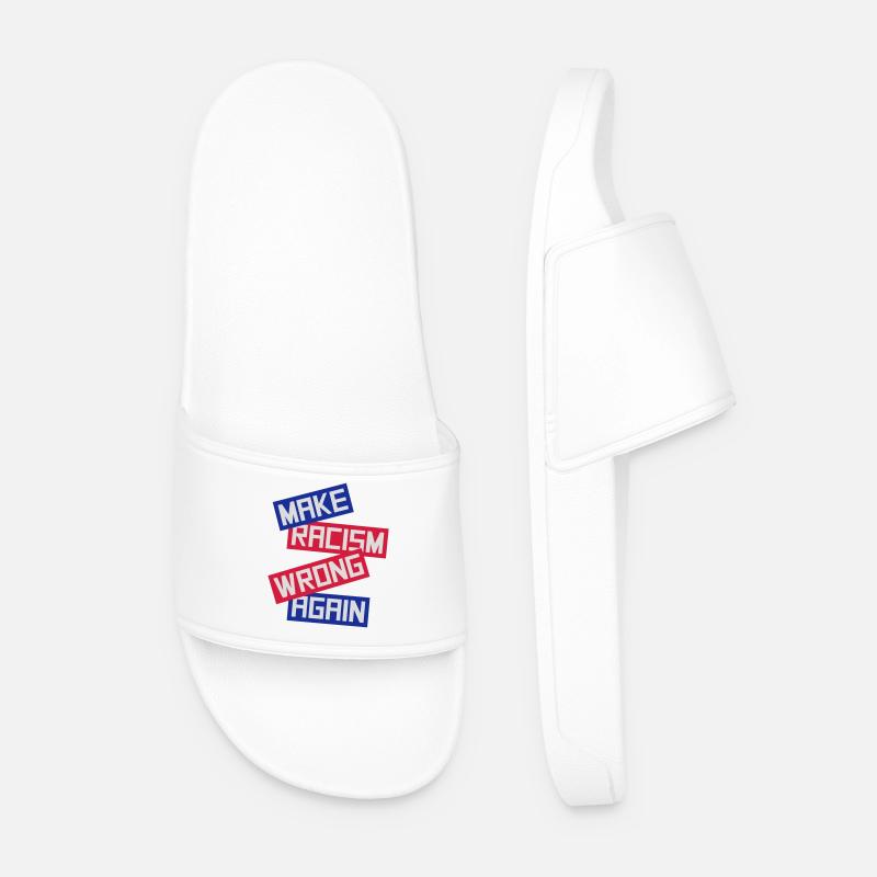 make racism wrong again - Men’s Pool Sliders - white