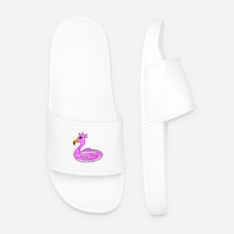 Flamingo Donut - Männer Badelatschen - Weiß