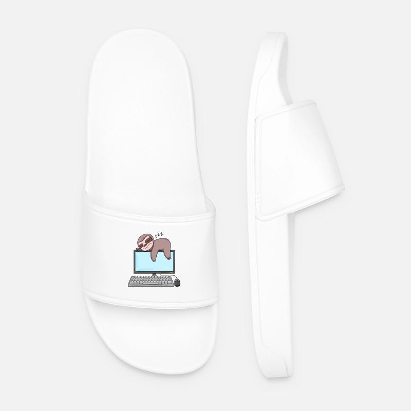 Computer Nerd Programmierer Geschenk - Männer Badelatschen - Weiß