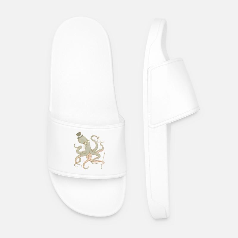 Octopus - Men’s Pool Sliders - white