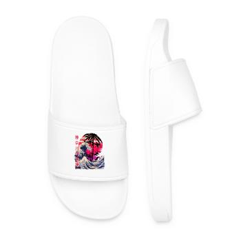 the big wave off kanagawa retro - Men’s Pool Sliders - white - Front