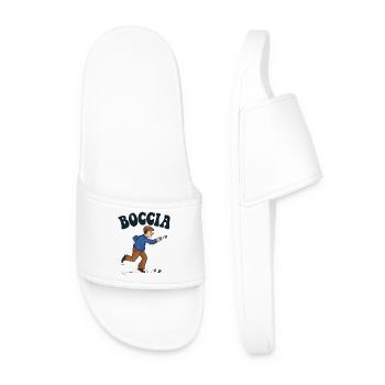 Boccia player Clothing with bocce balls Boccia - Men’s Pool Sliders - white - Front