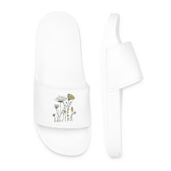 dried flowers flower meadow - Men’s Pool Sliders - white - Front