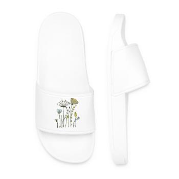 Dried flowers - Men’s Pool Sliders - white - Front