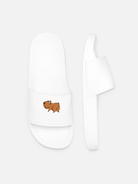 Capybara from behind - Capybara butt - Men’s Pool Sliders - white