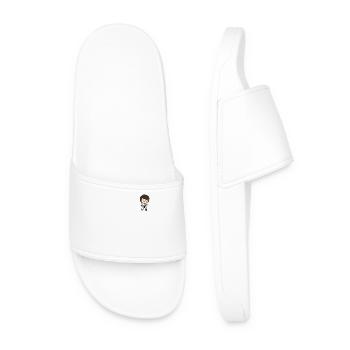 Karate Warrior Black Belt Kawaii - Men’s Pool Sliders - white - Front