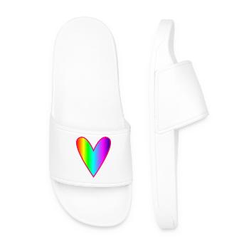 MOM. MOTHER's DAY. HAPPY MOTHER'S DAY. I LOVE YOU - Men’s Pool Sliders - white - Front