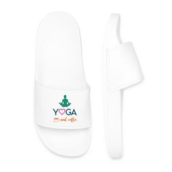 Yoga et café - Claquettes Homme - blanc - Devant