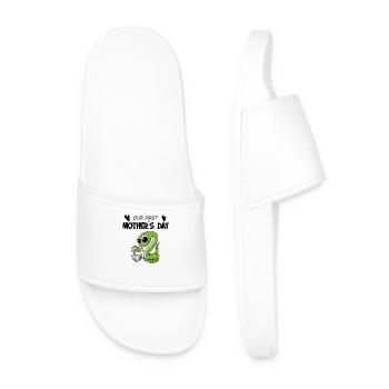 Mother's Day - First Mother's Day Gift - Men’s Pool Sliders - white - Front